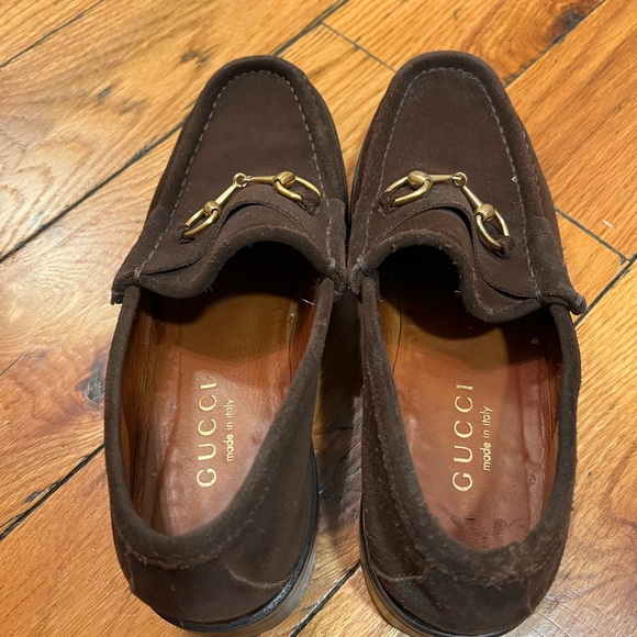 Gucci Shoes Gucci Shoe Size Uk7 Dark Brown Suede Horsebit Silver
